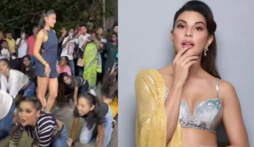 রাস্তায় নাচলেন জ্যাকুলিন