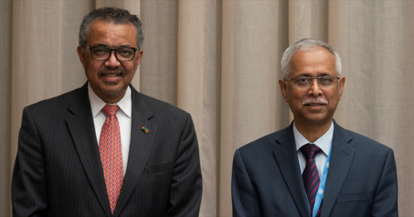 WHO DG with Bangladesh`s ambassador in Geneva