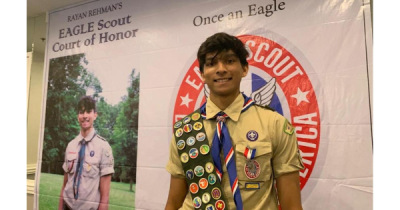 Bangladeshi-origin youth Rayan earns prestigious `Eagle Scout` rank in USA